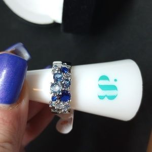 BOMB PARTY "SPARKLED ELEGANCE"ARRAY OF MULTICOLOR CUBIC ZIRCONIA RHODIUM PLATING